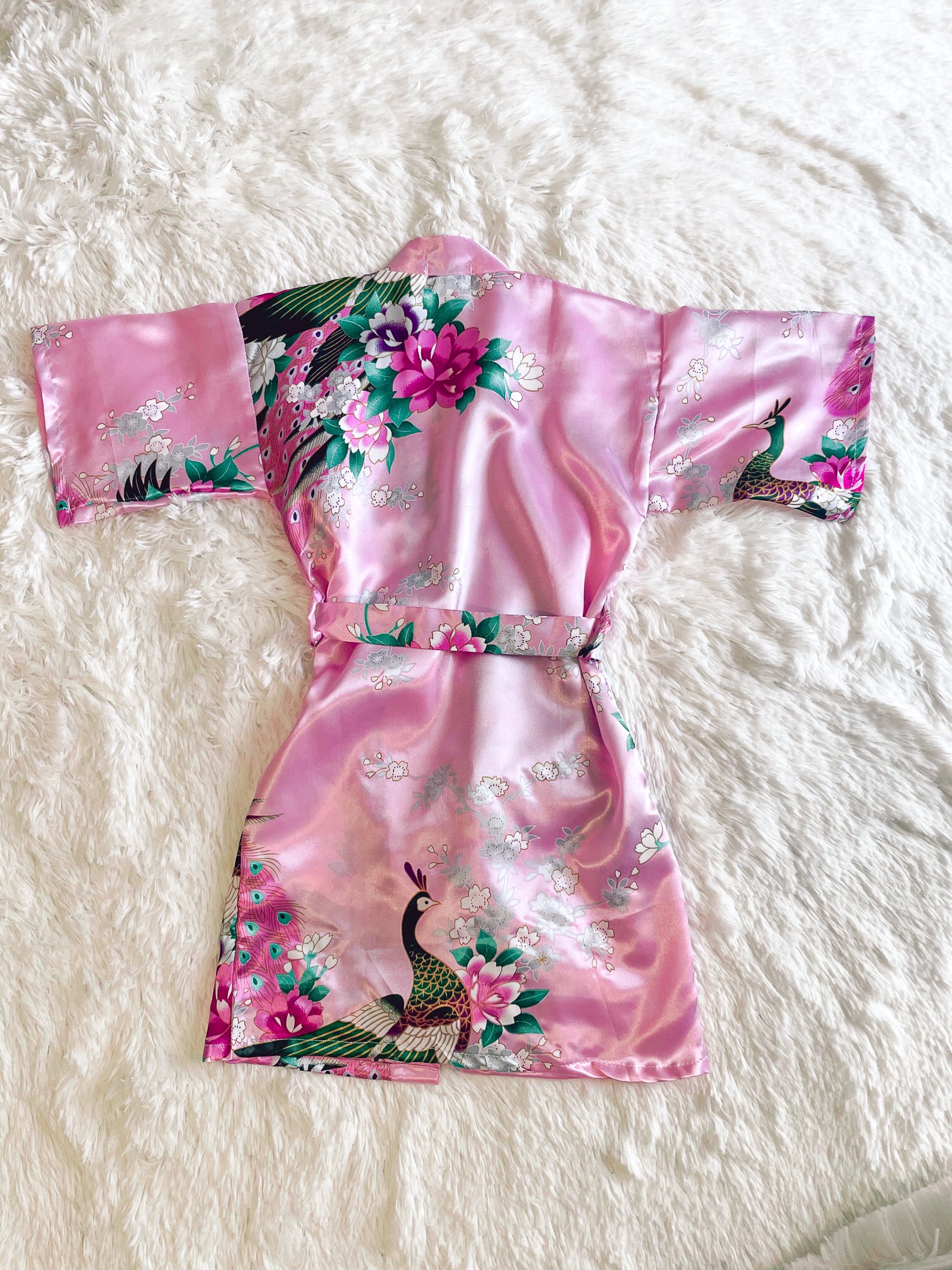 strapless open back dress Pink Kimono Robe – Donna Pajama